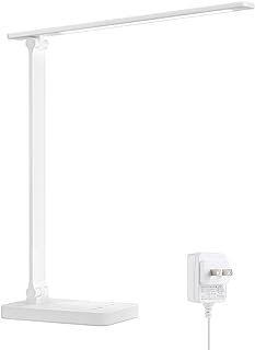 Lepro LED Desk Lamp, Metal Desk Light 9.5W 800lm, Best Task Lamp, 5 Color Modes 5 Brightness Level, Dimmable Home Office Desktop Lamp for Reading, Crafting, Sewing, Puzzle, Nail, White