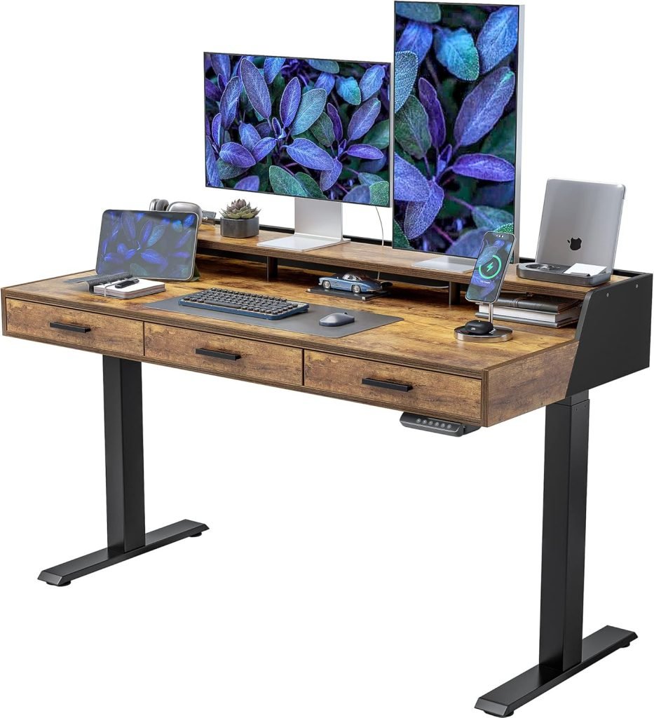 FEZIBO Electric Standing Desk with Drawers