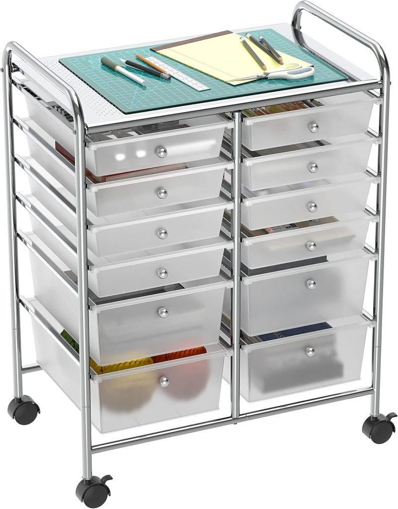 Simple Houseware Rolling Storage Organizer with Drawers