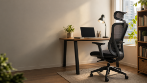 Best affordable desk chair​ cover image showing a work chair in a real desk setup with posture-friendly cues, not an isolated floating product shot