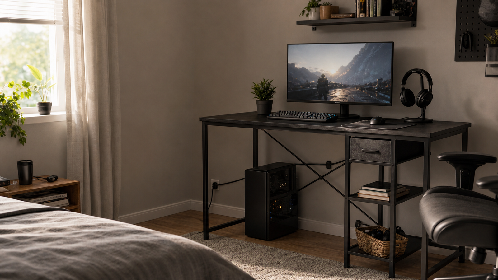 Best gaming desks for under $200 cover image showing the solved outcome for the keyword in a practical editorial scene instead of a generic product collage