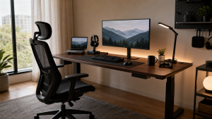 Best gaming desks for under $700 cover image showing a practical editorial gaming setup with strong desk depth and clean cable management