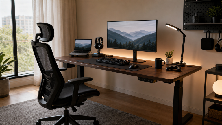 Best gaming desks for under $700 cover image showing a practical editorial gaming setup with strong desk depth and clean cable management