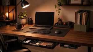 How to Hide Office Clutter on a Desk Without Making Everything Hard to Reach AI cover image