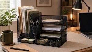 Simple Houseware Mesh Desk Organizer Review: Useful Desk Storage or Just Another Caddy? AI cover image