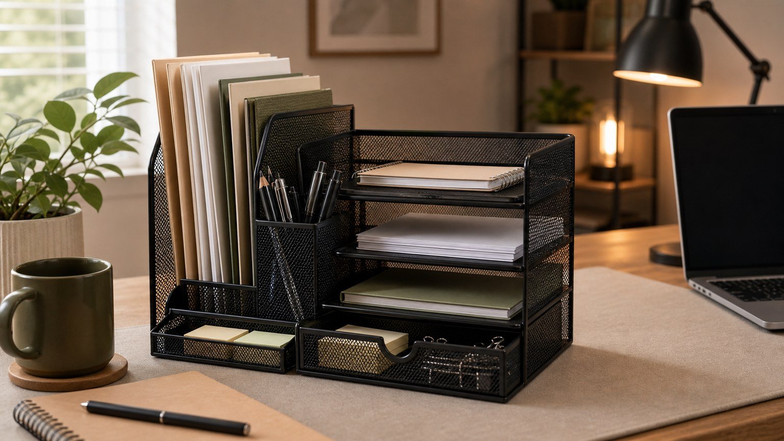 Simple Houseware Mesh Desk Organizer Review: Useful Desk Storage or Just Another Caddy? AI cover image