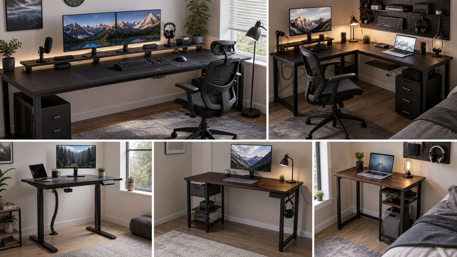 Gaming desks under $1000 compared across wide, standing, and compact setups
