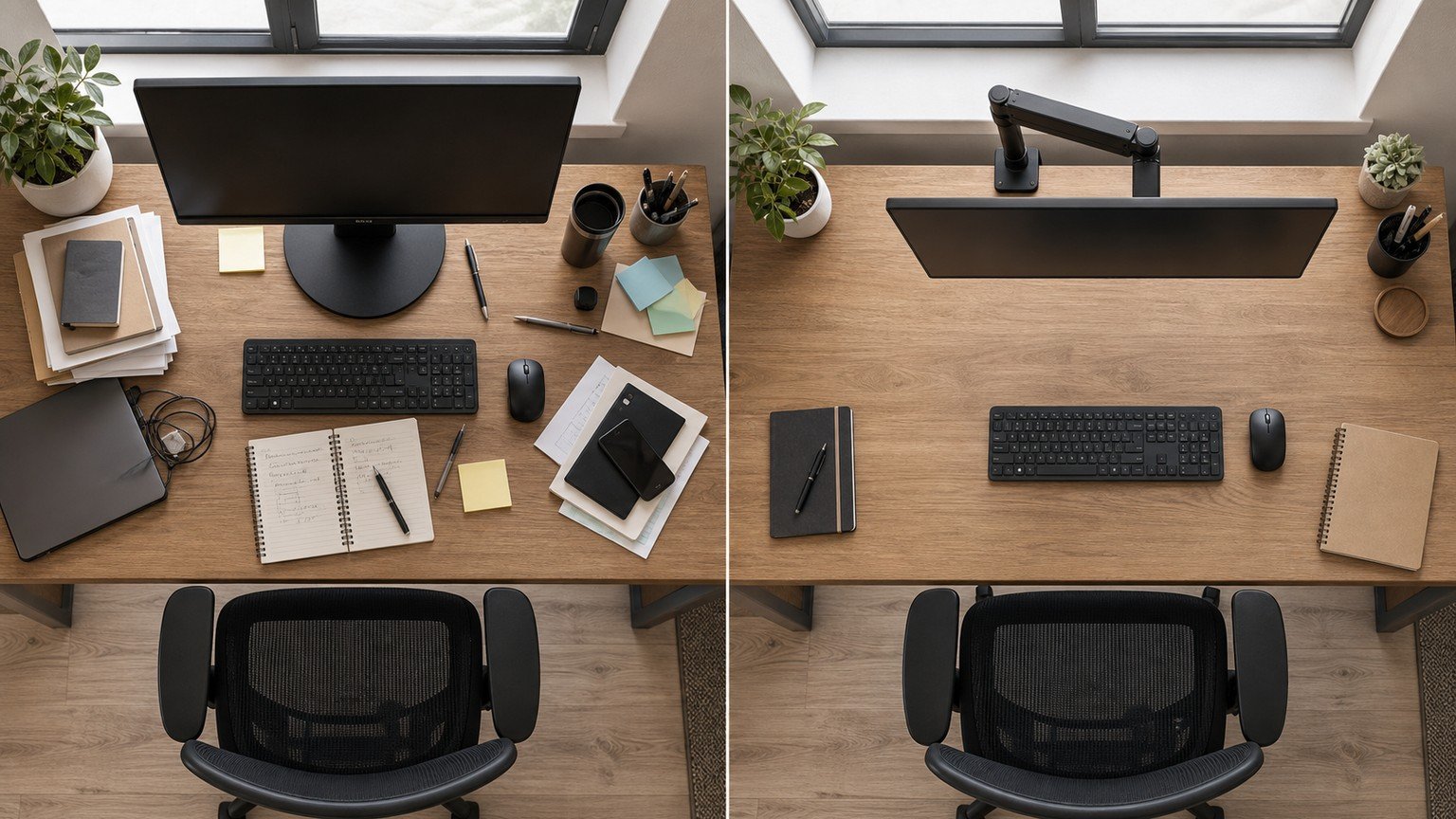 Do Monitor Arms Save Desk Space? What Changes in a Real Setup